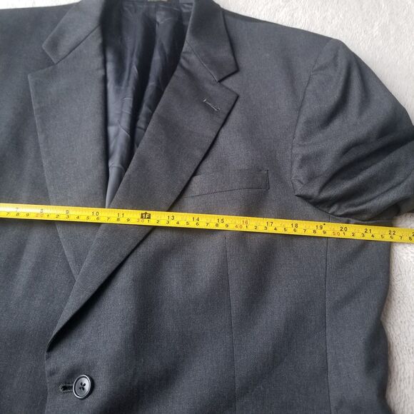Hart Schaffner Marx Gold Trumpeter Blazer Men's 42R Grey Suit Jacket Nordstrom - Picture 12 of 14